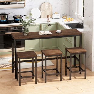 Triangle bar store height dining table